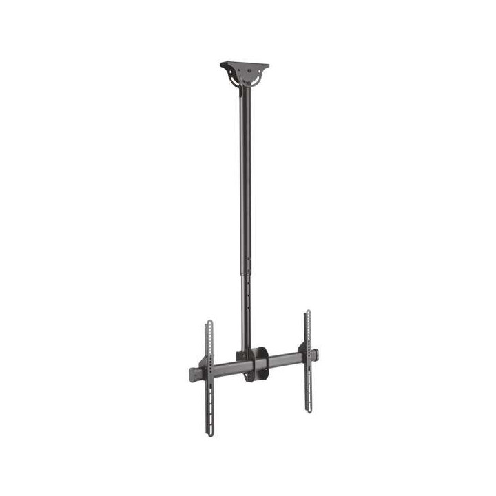 Aisens Soporte de Techo Giratorio - Inclinable - Extensible y Nivelable (TV 37”-70”) - Color Negro