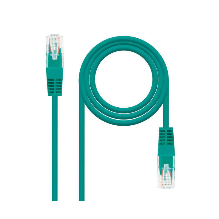 Nanocable Cable de Red Latiguillo RJ45 Cat.6 UTP AWG24 0.50m - Color Verde
