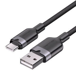 Vention Cable USB-C 2.0 a USB-A 3A 60W - 1m - Trenzado - Color Negro