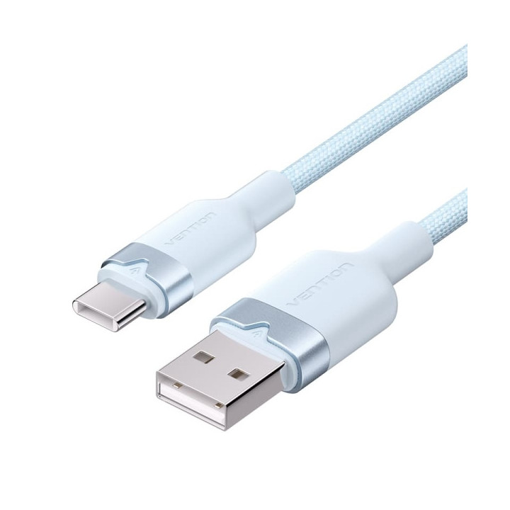 Vention Cable USB-C 2.0 a USB-A 3A 60W - 2m - Trenzado - Color Azul