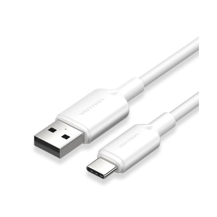 Vention Cable USB-C 2.0 a USB-A 3A 60W - 1m - PVC - Color Blanco