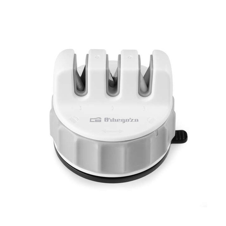 Orbegozo Afilador de Cuchillos CU 2500 Orbegozo - Practico y Eficiente - 3 Etapas de Afilado - Diamante - Carburo de Tungsteno