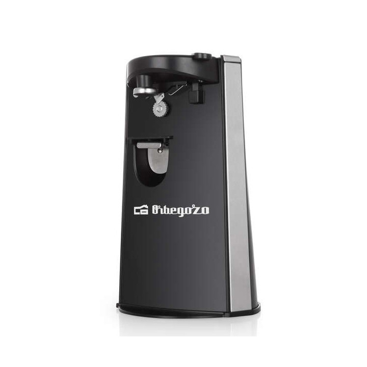 Orbegozo CU 6500 Abrelatas Electrico 3 en 1 - Practico y Funcional - Cuchilla de Acero Inoxidable - Potencia 60W - Facil Limpie