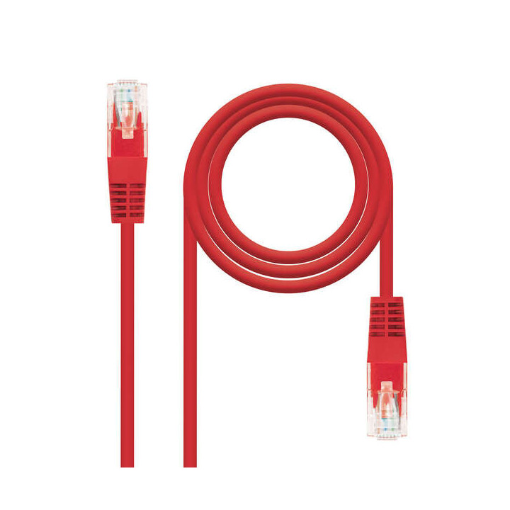 Nanocable Cable Red Latiguillo RJ45 CAT.6 UTP AWG24 - 25 cm - Color Rojo
