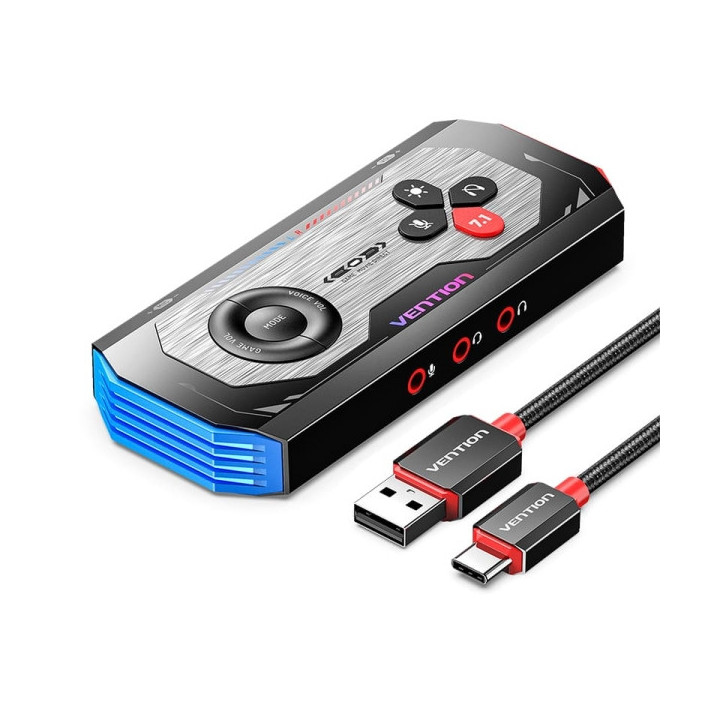 Vention Tarjeta de Sonido Gaming USB-C - 7.1 - Color Gris