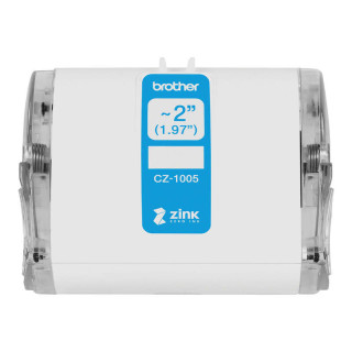Brother CZ1005 Rollo de Etiquetas Originales de Tamaño Personalizado - Ancho 50mm x 5 metros - Zero Ink