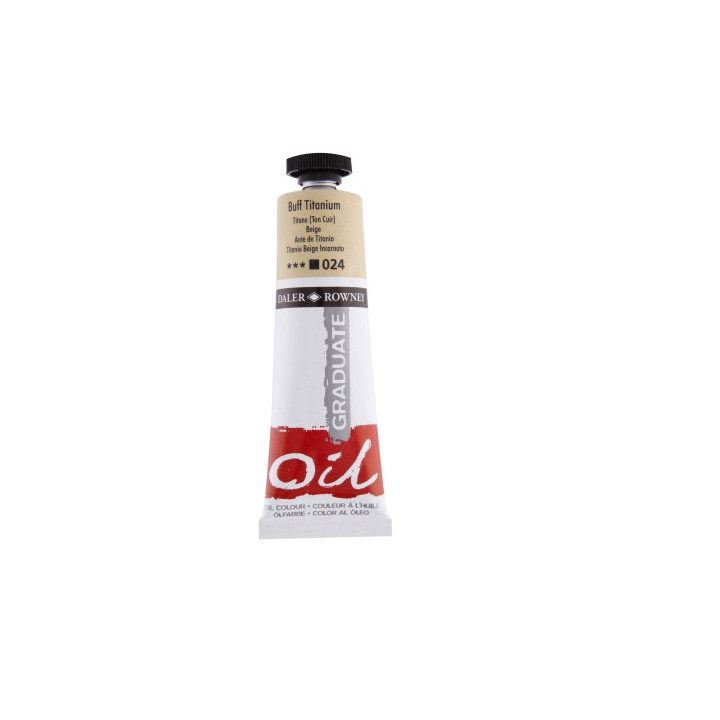 Daler Rowney Graduate Pintura al Oleo - Tubo de Aluminio - 38ml - Color Titanio Buff