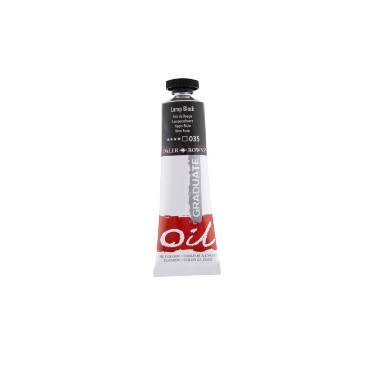 Daler Rowney Graduate Pintura al Oleo - Tubo de Aluminio - 38ml - Color Negro Lampara