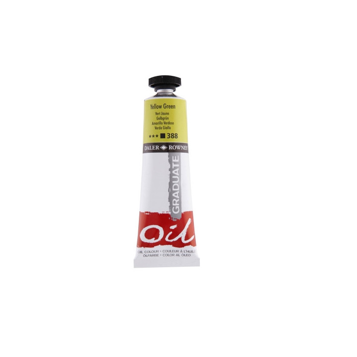 Daler Rowney Graduate Pintura al Oleo - Tubo de Aluminio - 38ml - Color Amarillo Verde