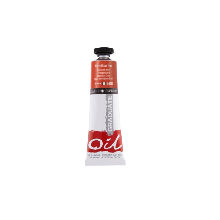 Daler Rowney Graduate Pintura al Oleo - Tubo de Aluminio - 38ml - Color Bermellon