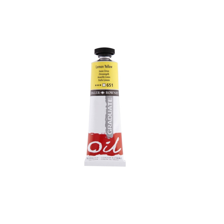 Daler Rowney Graduate Pintura al Oleo - Tubo de Aluminio - 38ml - Color Amarillo Limon
