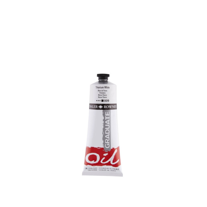 Daler Rowney Graduate Pintura al Oleo - Tubo de Aluminio - 220ml - Color Blanco Titanio
