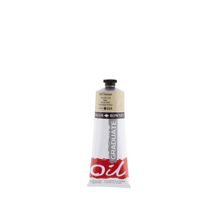 Daler Rowney Graduate Pintura al Oleo - Tubo de Aluminio - 220ml - Color Titanio Buff