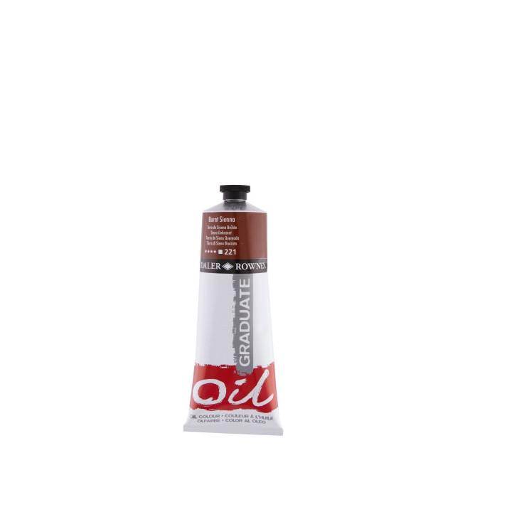 Daler Rowney Graduate Pintura al Oleo - Tubo de Aluminio - 220ml - Color Siena Quemada