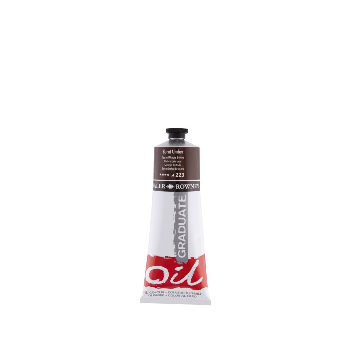 Daler Rowney Graduate Pintura al Oleo - Tubo de Aluminio - 220ml - Color Sombra Tostada