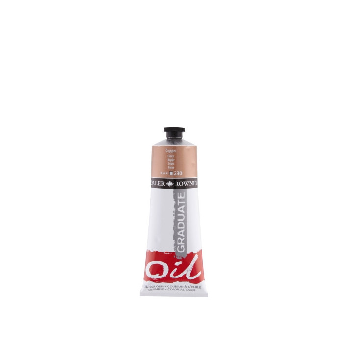 Daler Rowney Graduate Pintura al Oleo - Tubo de Aluminio - 220ml - Color Cobre