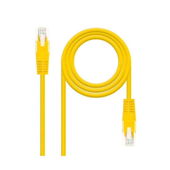 Nanocable Cable Red Latiguillo RJ45 CAT.6 UTP AWG24 - 30 cm - Color Amarillo