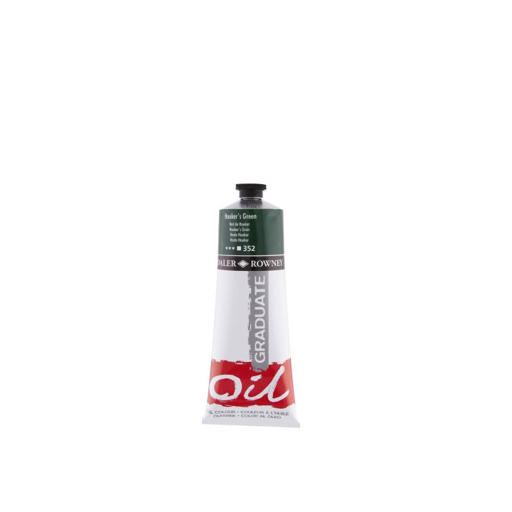 Daler Rowney Graduate Pintura al Oleo - Tubo de Aluminio - 220ml - Color Verde Hooker