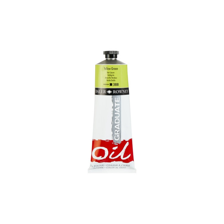Daler Rowney Graduate Pintura al Oleo - Tubo de Aluminio - 220ml - Color Amarillo Verde
