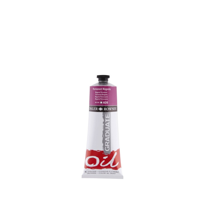 Daler Rowney Graduate Pintura al Oleo - Tubo de Aluminio - 220ml - Color Magenta Permanente
