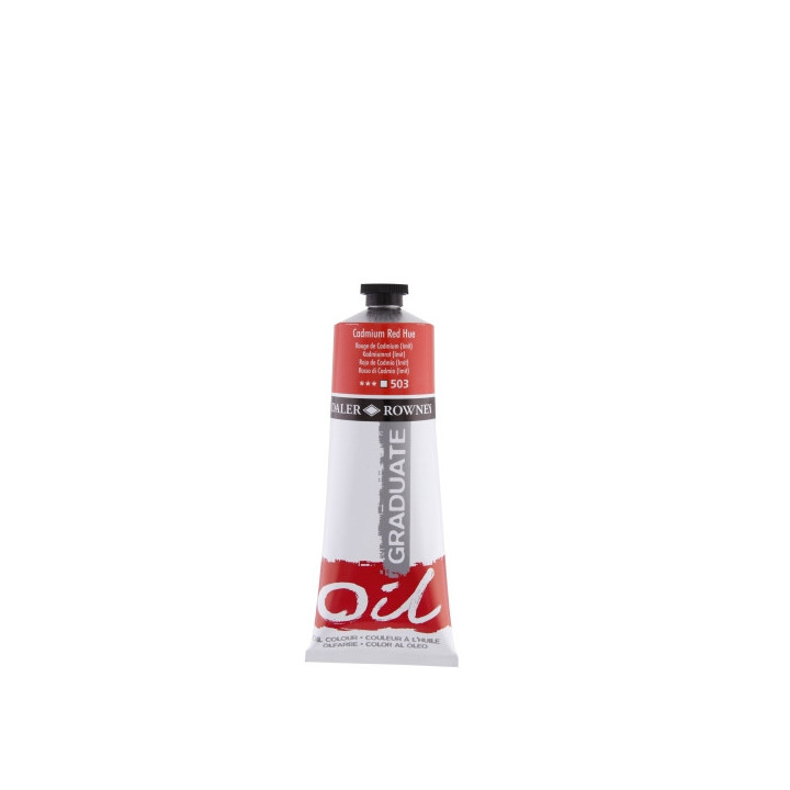 Daler Rowney Graduate Pintura al Oleo - Tubo de Aluminio - 220ml - Color Rojo de Cadmio