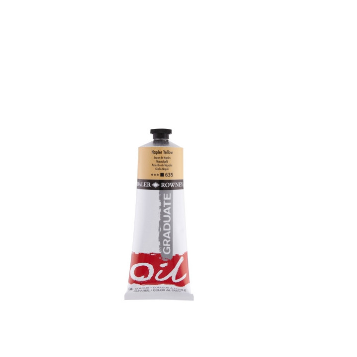 Daler Rowney Graduate Pintura al Oleo - Tubo de Aluminio - 220ml - Color Amarillo de Napoles
