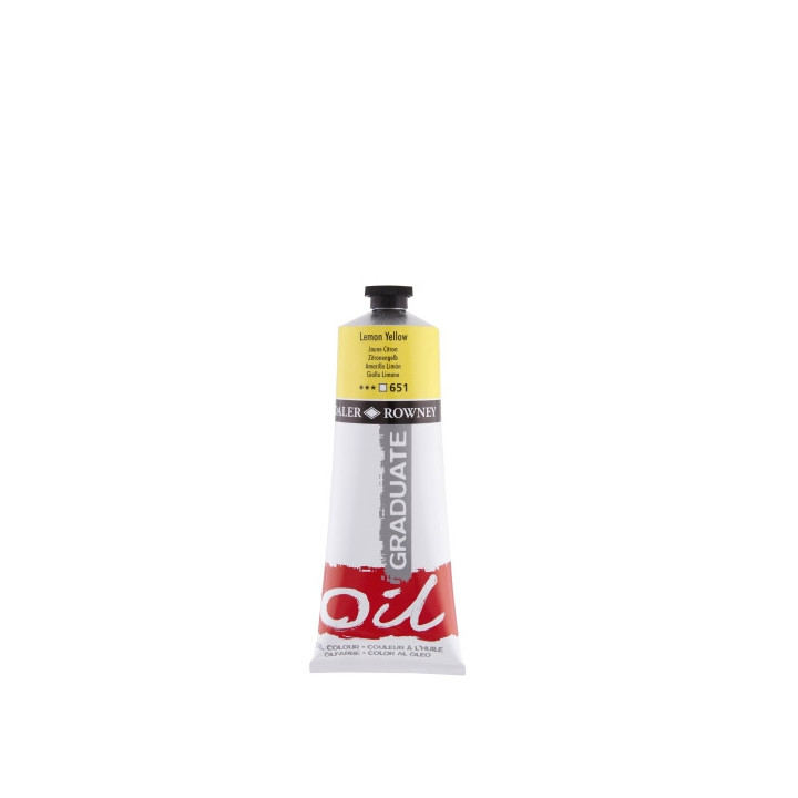 Daler Rowney Graduate Pintura al Oleo - Tubo de Aluminio - 220ml - Color Amarillo Limon