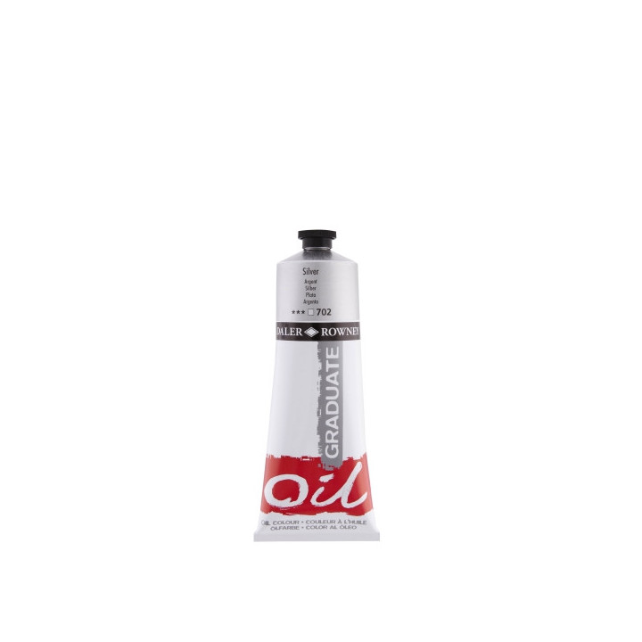 Daler Rowney Graduate Pintura al Oleo - Tubo de Aluminio - 220ml - Color Plata