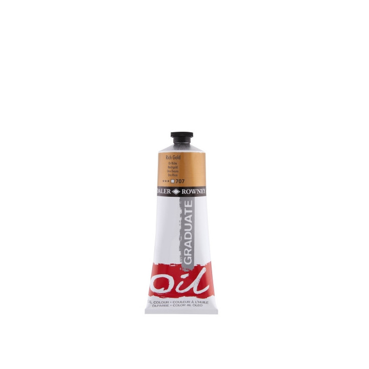 Daler Rowney Graduate Pintura al Oleo - Tubo de Aluminio - 220ml - Color Oro Rico