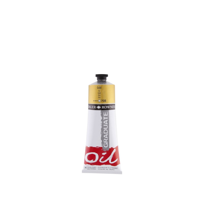 Daler Rowney Graduate Pintura al Oleo - Tubo de Aluminio - 220ml - Color Dorado