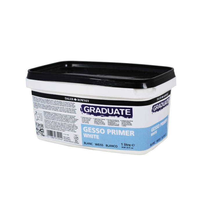 Daler Rowney Graduate Gesso Imprimacion - Bote de Plastico - 1L - Color Blanco