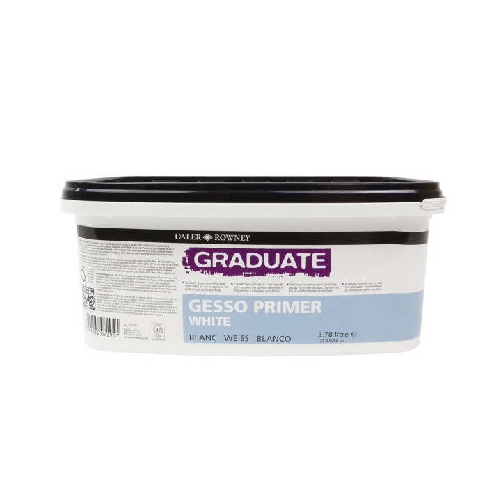 Daler Rowney Graduate Gesso Imprimacion - Bote de Plastico - 3.78L - Color Blanco