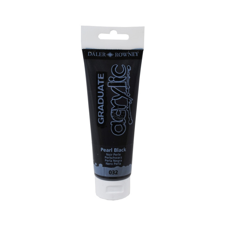 Daler Rowney Graduate Pintura Acrilica - Tubo de Plastico - 120ml - Color Negro Perla
