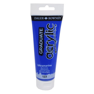 Daler Rowney Graduate Pintura Acrilica - Tubo de Plastico - 120ml - Color Azul Ultramarino