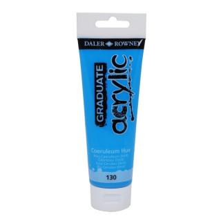 Daler Rowney Graduate Pintura Acrilica - Tubo de Plastico - 120ml - Color Azul Ceruleo