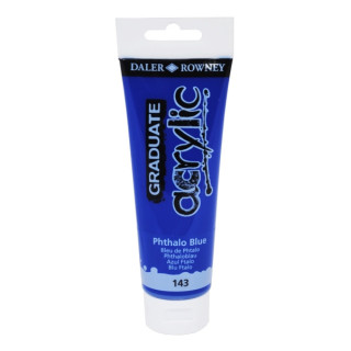 Daler Rowney Graduate Pintura Acrilica - Tubo de Plastico - 120ml - Color Azul Ftalo