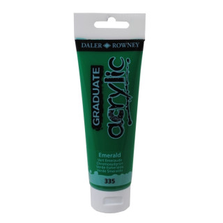 Daler Rowney Graduate Pintura Acrilica - Tubo de Plastico - 120ml - Color Verde Esmeralda