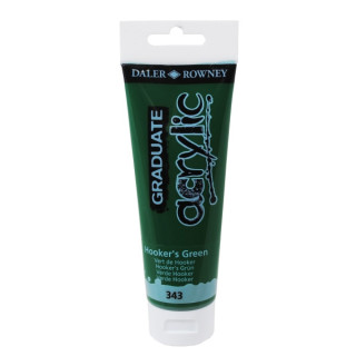 Daler Rowney Graduate Pintura Acrilica - Tubo de Plastico - 120ml - Color Verde Hooker