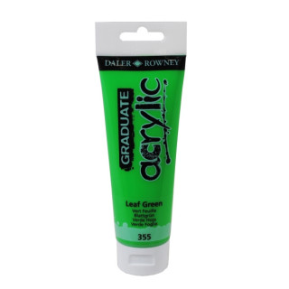 Daler Rowney Graduate Pintura Acrilica - Tubo de Plastico - 120ml - Color Verde Hoja