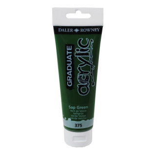 Daler Rowney Graduate Pintura Acrilica - Tubo de Plastico - 120ml - Color Verde Vejiga