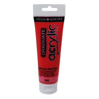 Daler Rowney Graduate Pintura Acrilica - Tubo de Plastico - 120ml - Color Rojo de Cadmio