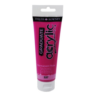 Daler Rowney Graduate Pintura Acrilica - Tubo de Plastico - 120ml - Color Rosa Permanente