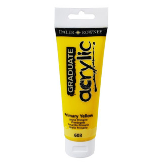 Daler Rowney Graduate Pintura Acrilica - Tubo de Plastico - 120ml - Color Amarillo Primario