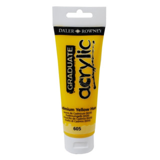 Daler Rowney Graduate Pintura Acrilica - Tubo de Plastico - 120ml - Color Amarillo de Cadmio