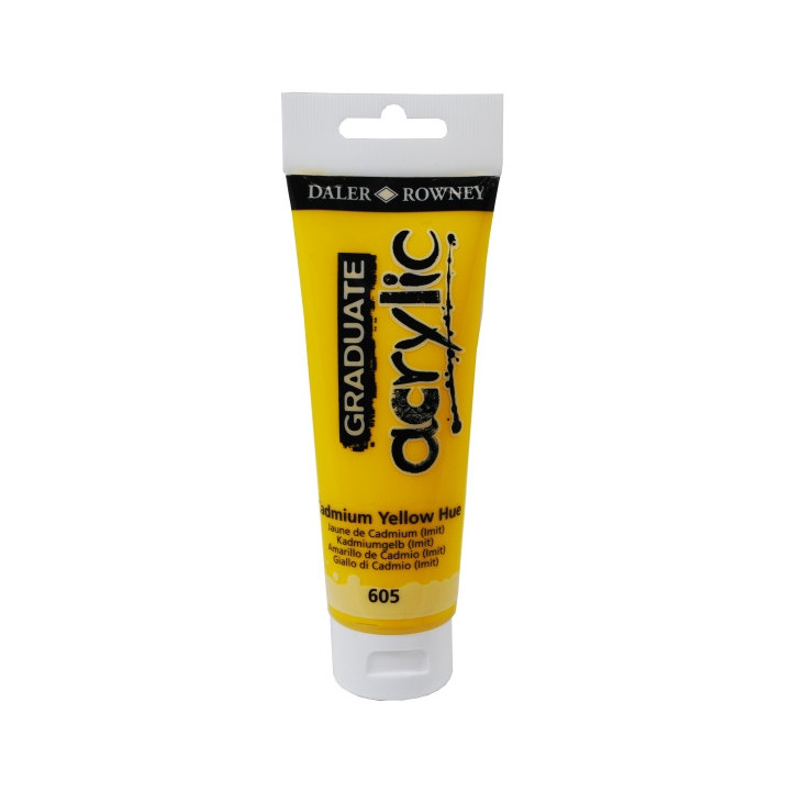 Daler Rowney Graduate Pintura Acrilica - Tubo de Plastico - 120ml - Color Amarillo de Cadmio
