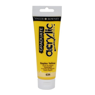 Daler Rowney Graduate Pintura Acrilica - Tubo de Plastico - 120ml - Color Amarillo de Napoles