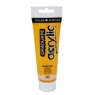 Daler Rowney Graduate Pintura Acrilica - Tubo de Plastico - 120ml - Color Imitacion Oro