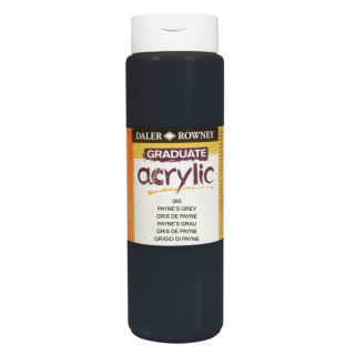 Daler Rowney Graduate Pintura Acrilica - Botella de Plastico - 500ml - Color Gris de Payne