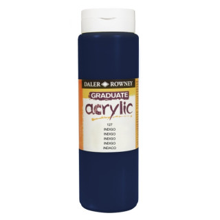 Daler Rowney Graduate Pintura Acrilica - Botella de Plastico - 500ml - Color Indigo