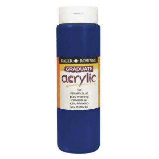 Daler Rowney Graduate Pintura Acrilica - Botella de Plastico - 500ml - Color Azul Primario